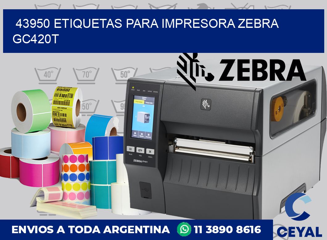 43950 etiquetas para impresora zebra GC420T