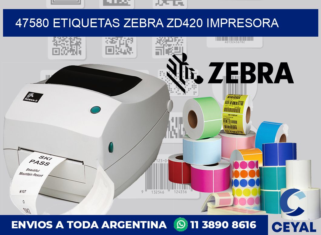 47580 etiquetas Zebra zd420 impresora