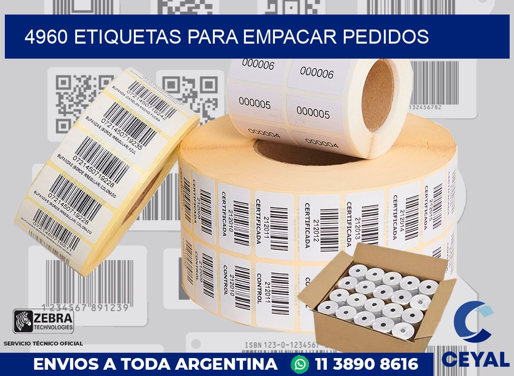 4960 Etiquetas para empacar pedidos