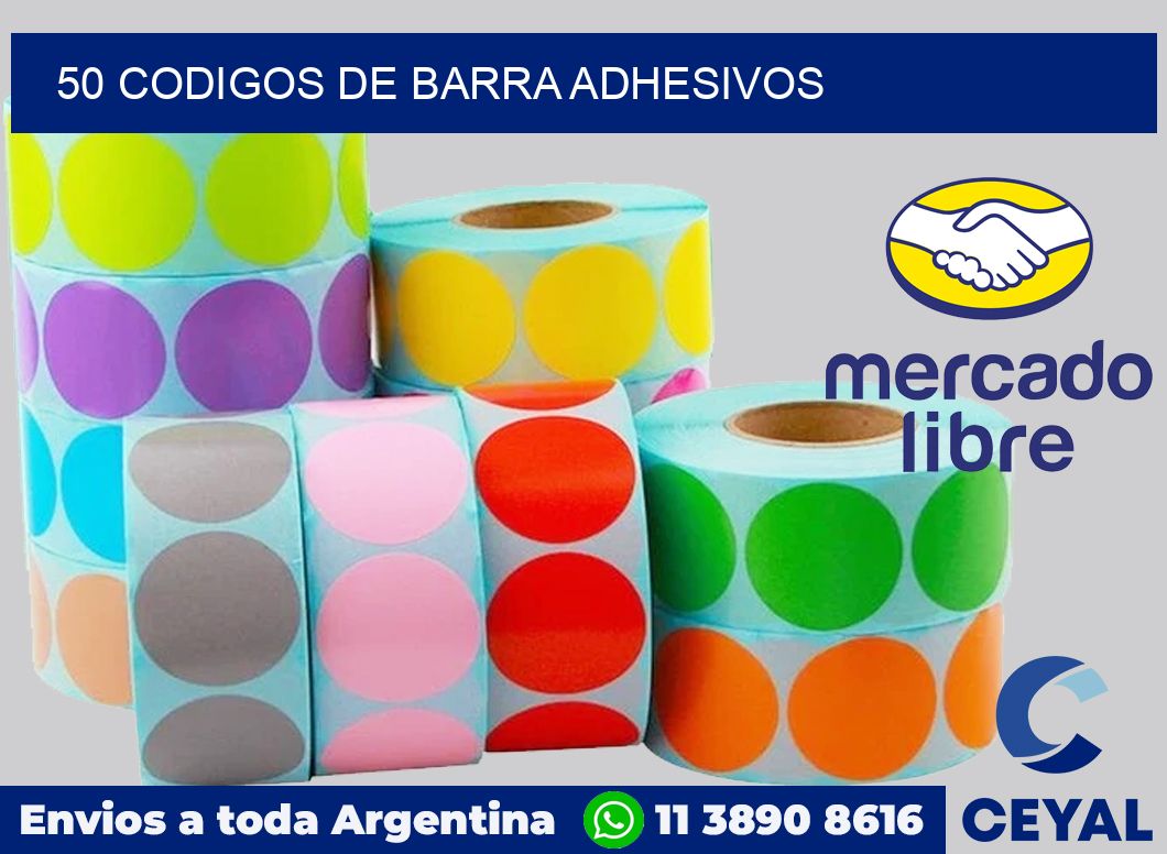 50 Codigos de barra adhesivos