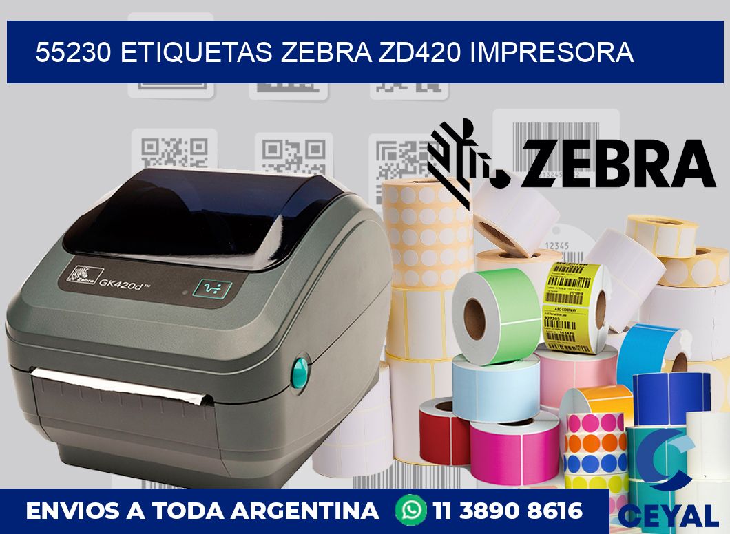 55230 etiquetas Zebra zd420 impresora