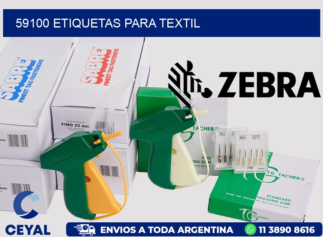 59100 etiquetas para textil