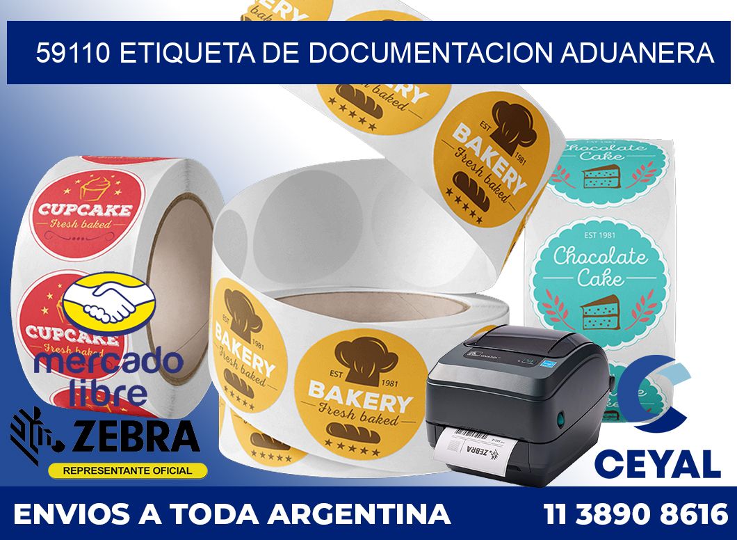 59110 Etiqueta de documentacion aduanera