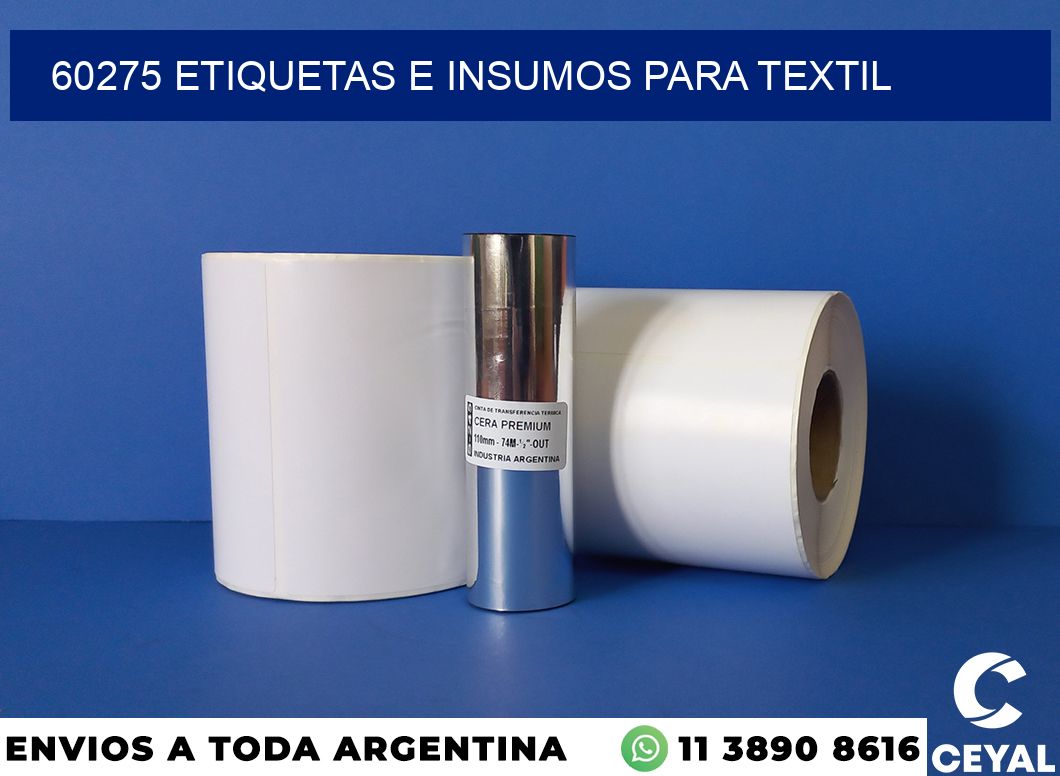 60275 etiquetas e insumos para textil