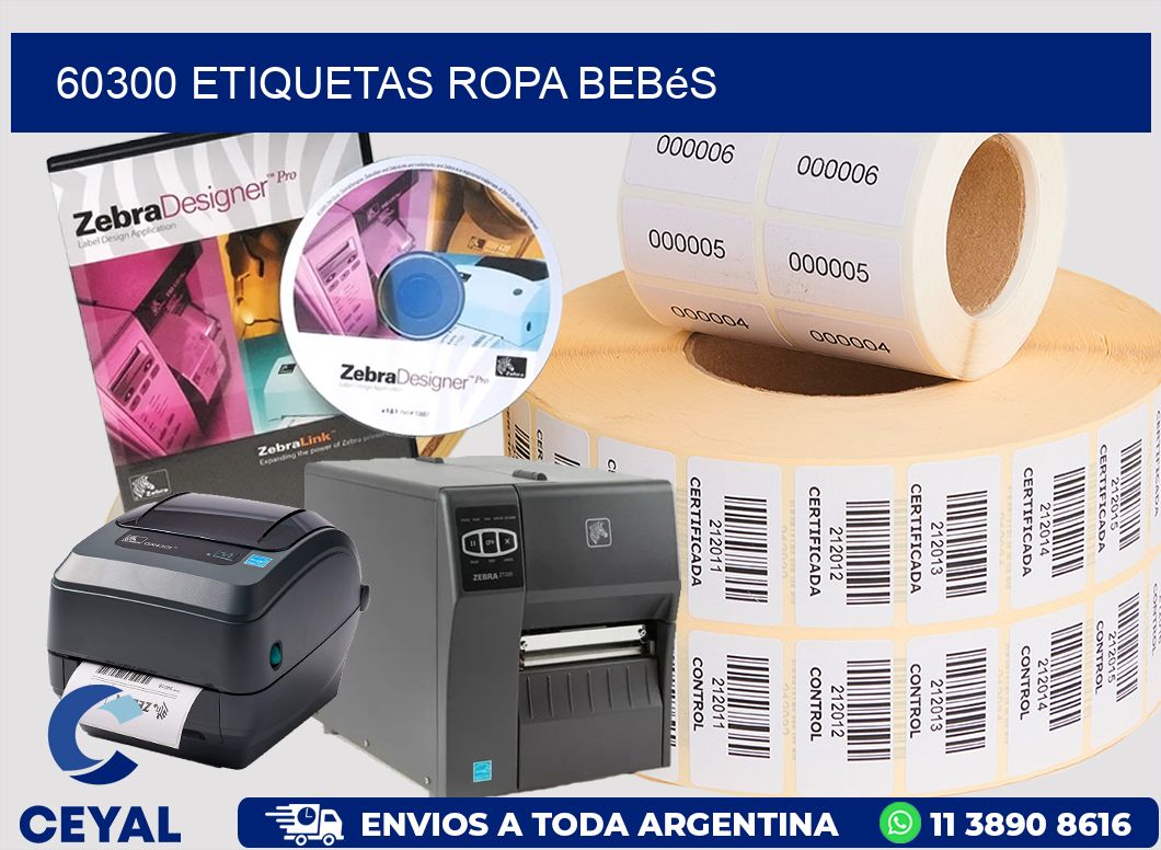 60300 Etiquetas ropa bebés