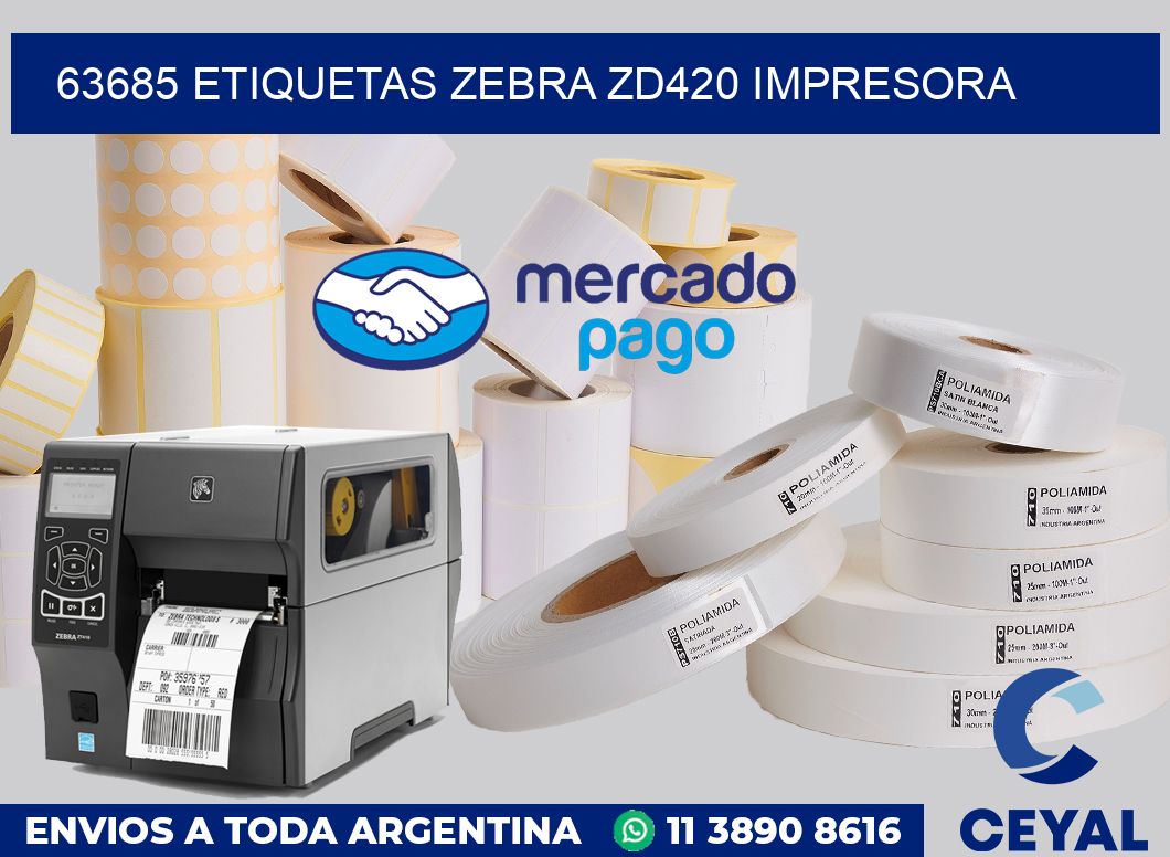 63685 etiquetas Zebra zd420 impresora