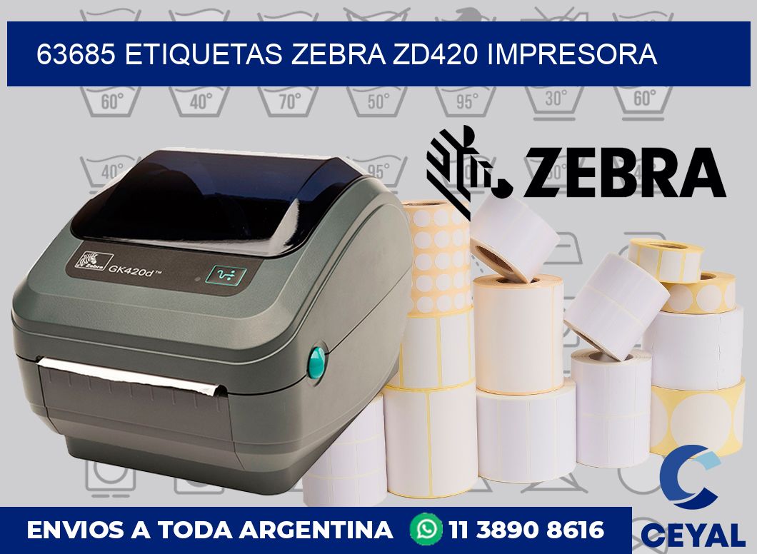 63685 etiquetas Zebra zd420 impresora