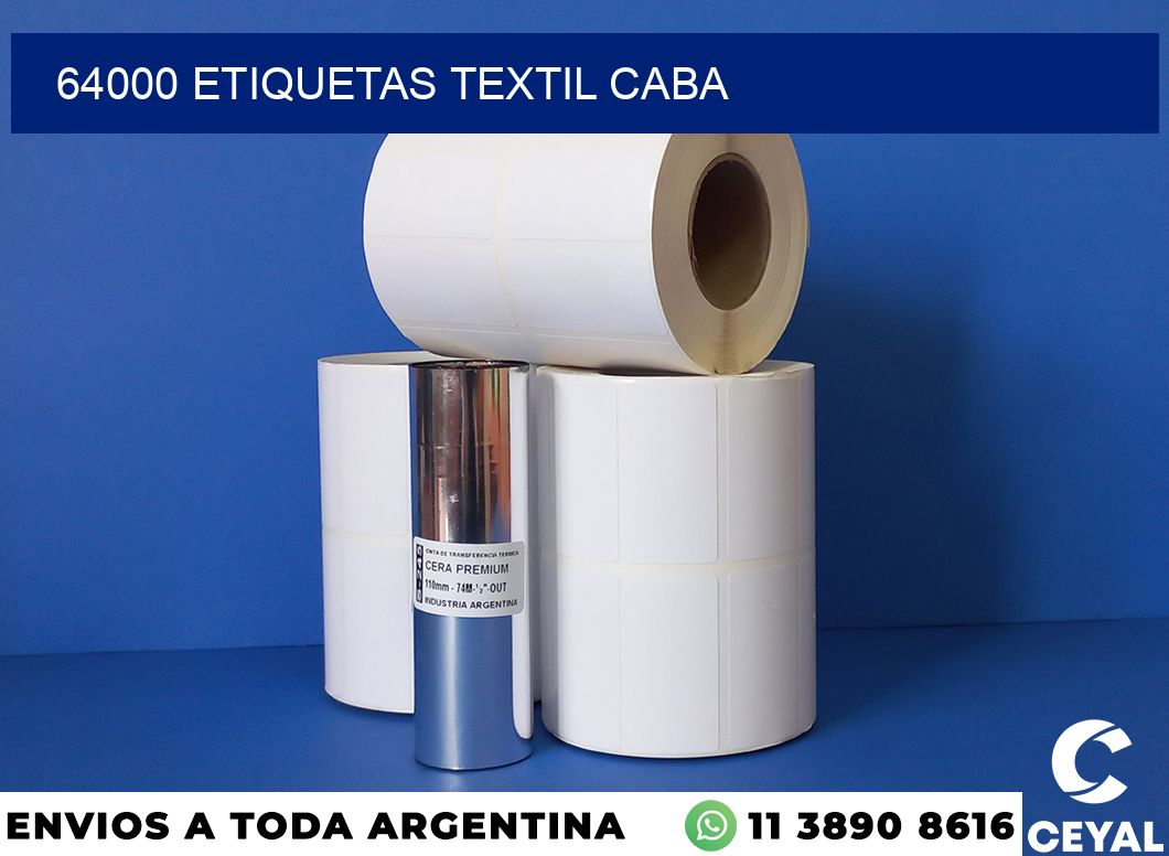 64000 etiquetas textil caba