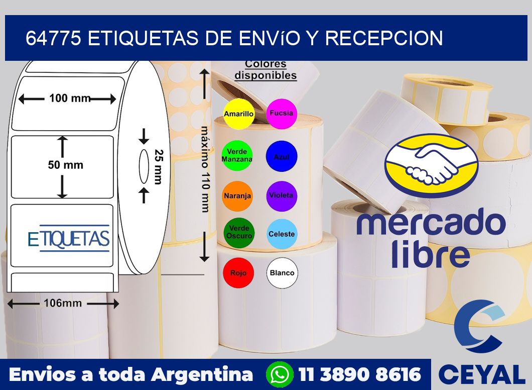 64775 Etiquetas de envío y recepcion