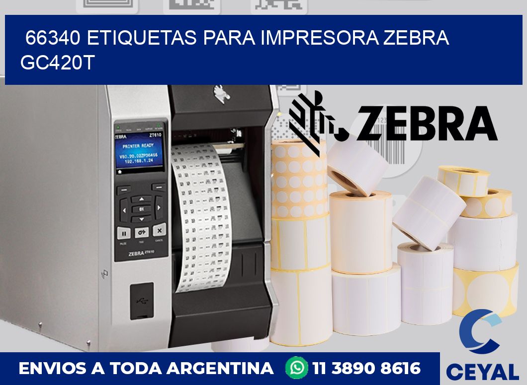 66340 etiquetas para impresora zebra GC420T