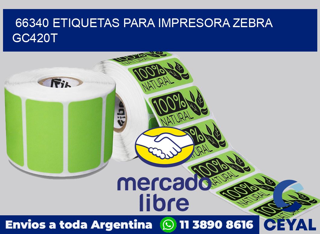 66340 etiquetas para impresora zebra GC420T