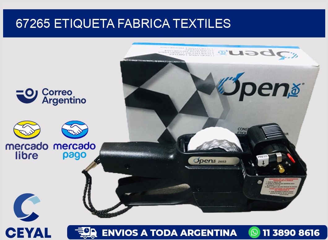 67265 etiqueta fabrica textiles