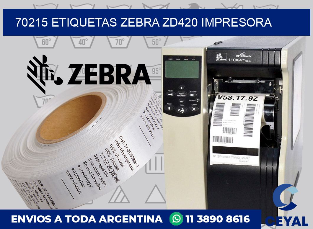 70215 etiquetas Zebra zd420 impresora