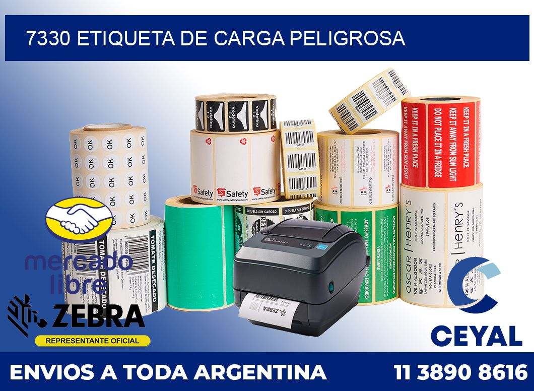 7330 Etiqueta de carga peligrosa