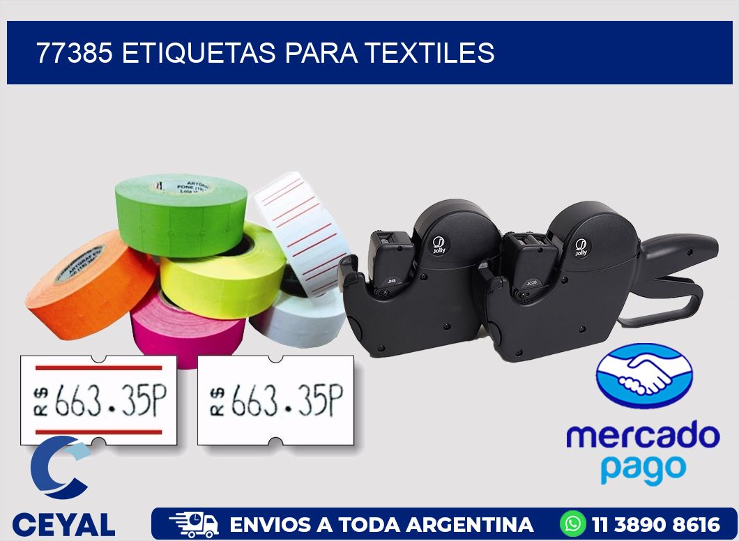 77385 etiquetas para textiles