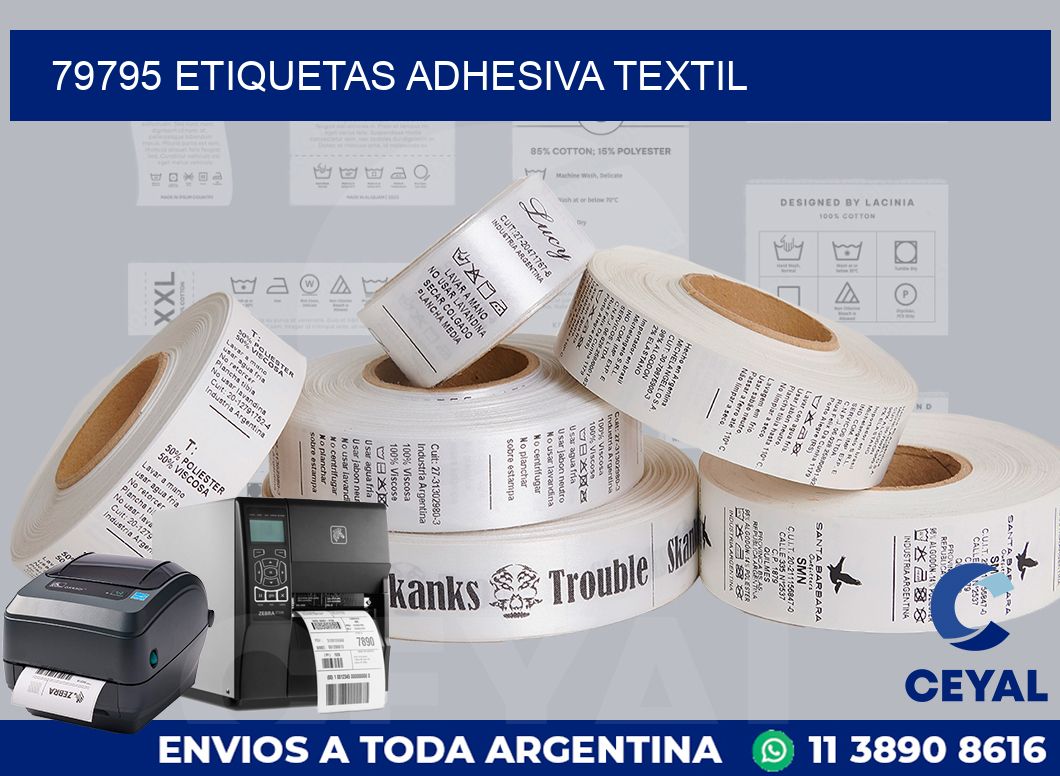 79795 etiquetas adhesiva textil