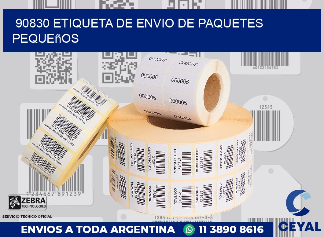 90830 Etiqueta de envio de paquetes pequeños