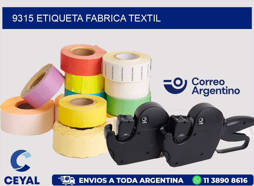 9315 etiqueta fabrica textil