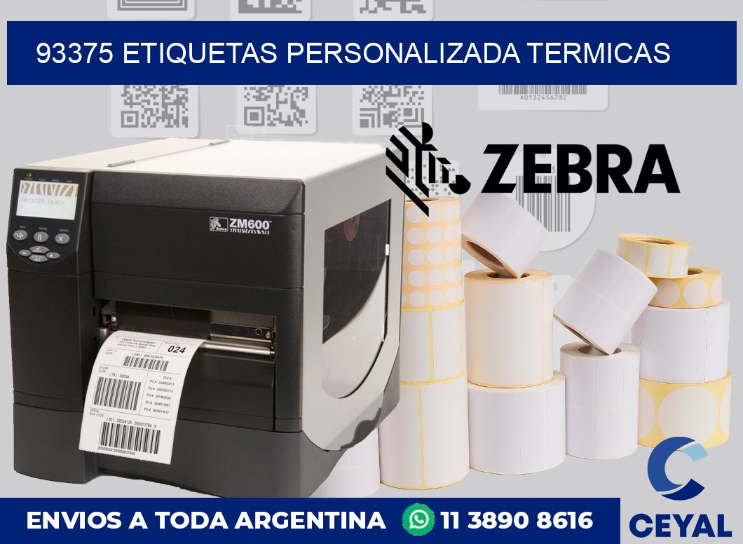 93375 etiquetas personalizada termicas