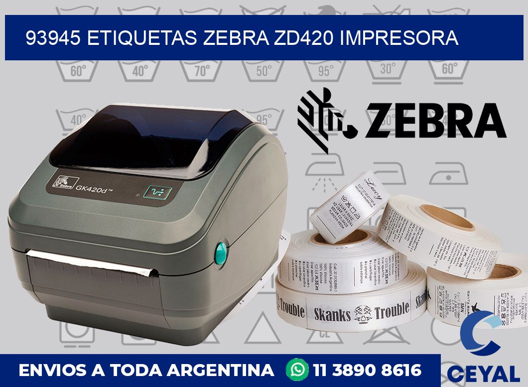 93945 etiquetas Zebra zd420 impresora