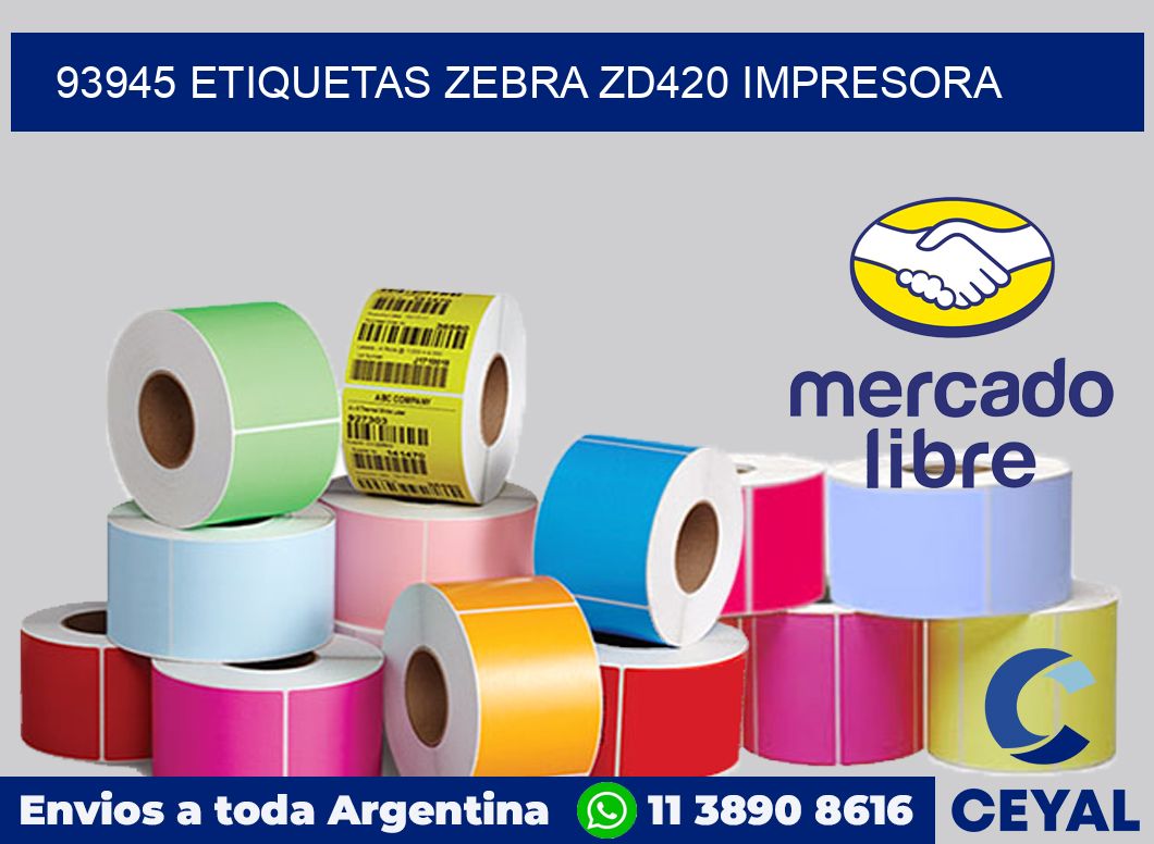 93945 etiquetas Zebra zd420 impresora