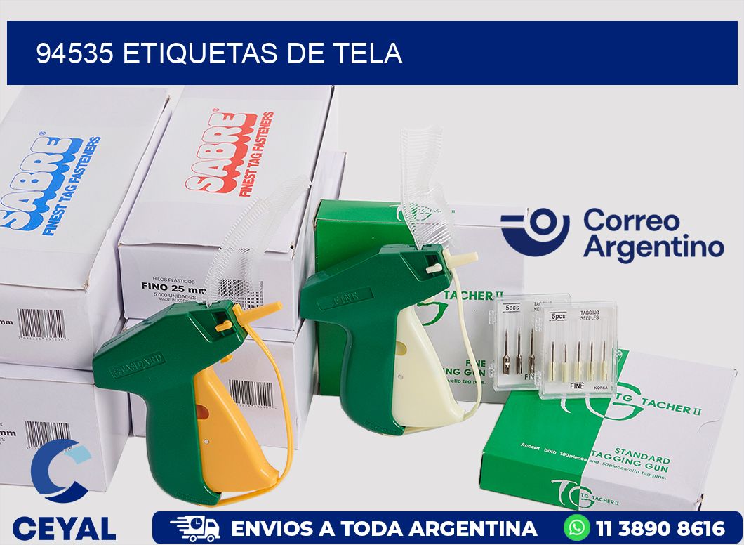 94535 Etiquetas de tela