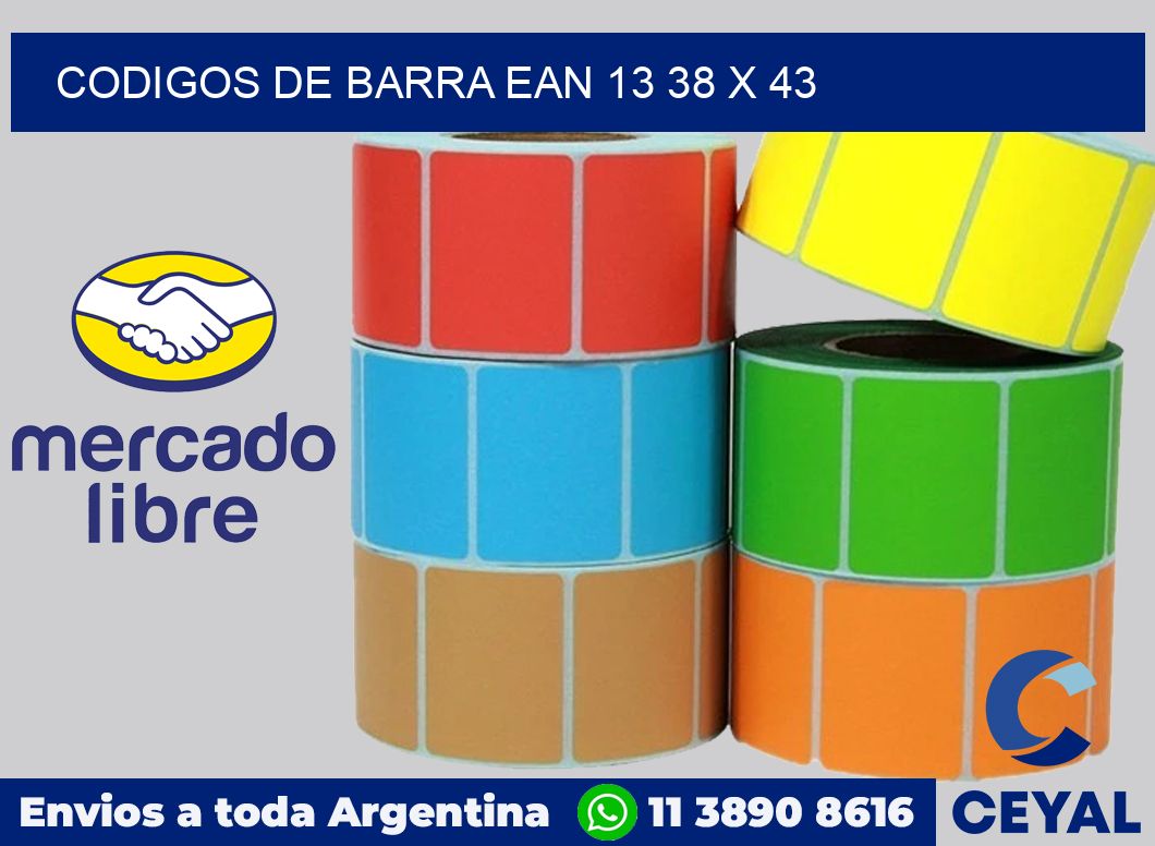 Codigos de barra EAN 13 38 x 43