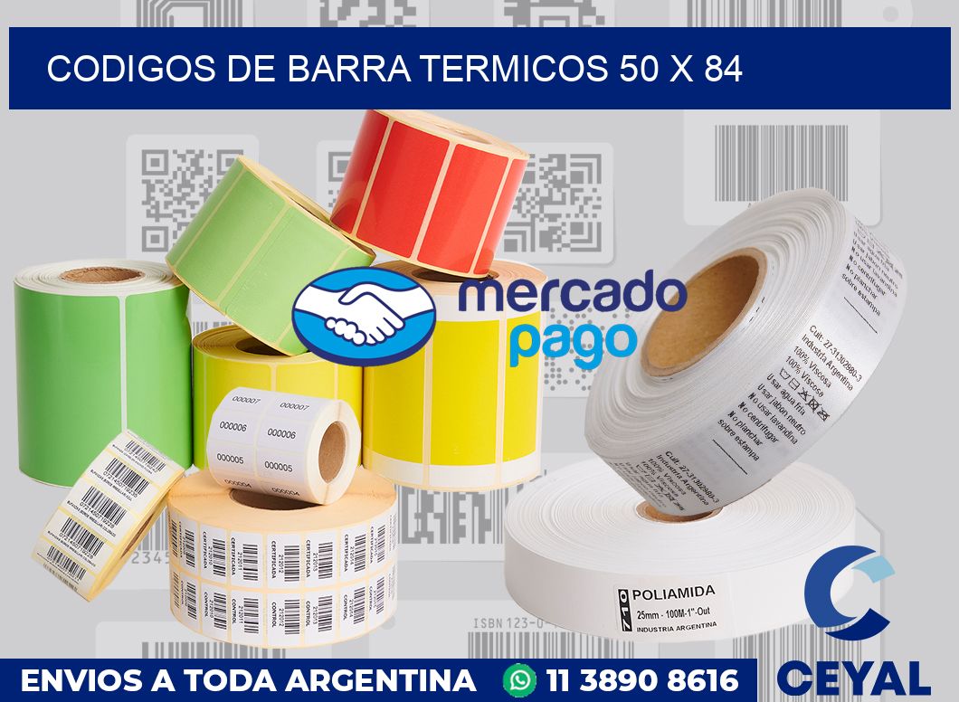 Codigos de barra termicos 50 x 84