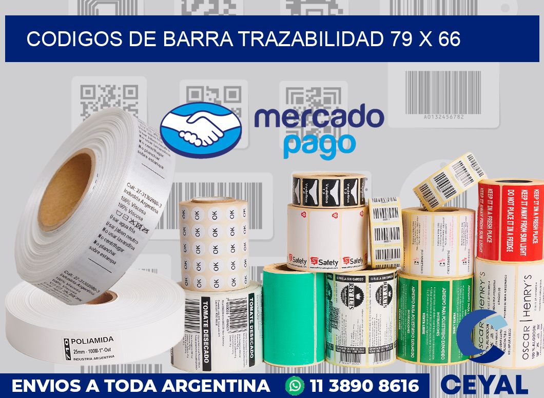 Codigos de barra trazabilidad 79 x 66