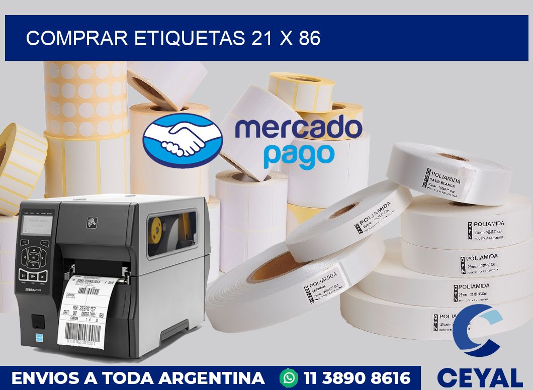 Comprar etiquetas 21 x 86