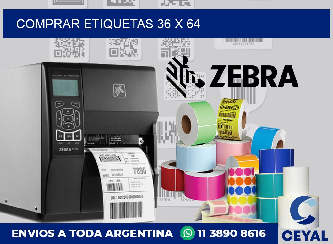 Comprar etiquetas 36 x 64