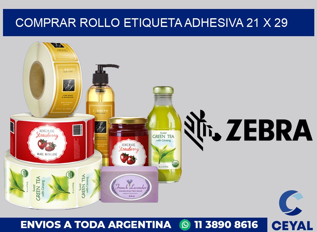 Comprar rollo etiqueta adhesiva 21 x 29