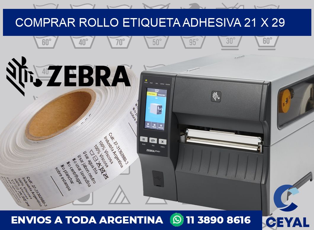 Comprar rollo etiqueta adhesiva 21 x 29