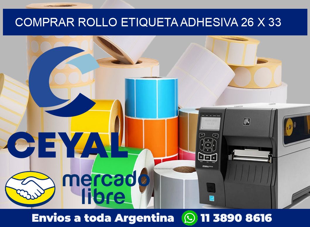 Comprar rollo etiqueta adhesiva 26 x 33