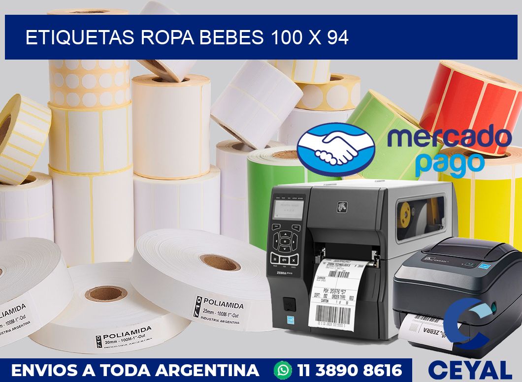 Etiquetas ropa bebes 100 x 94