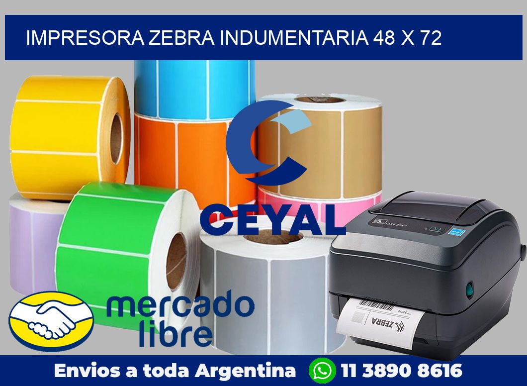 Impresora Zebra indumentaria 48 x 72