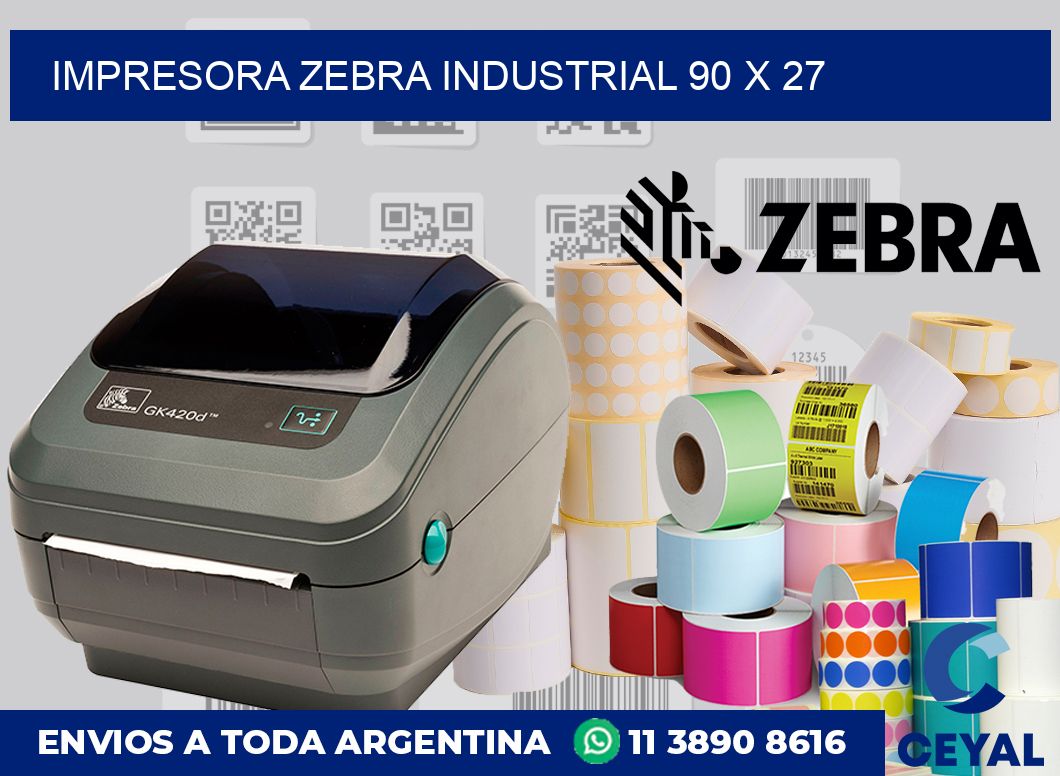 Impresora Zebra industrial 90 x 27