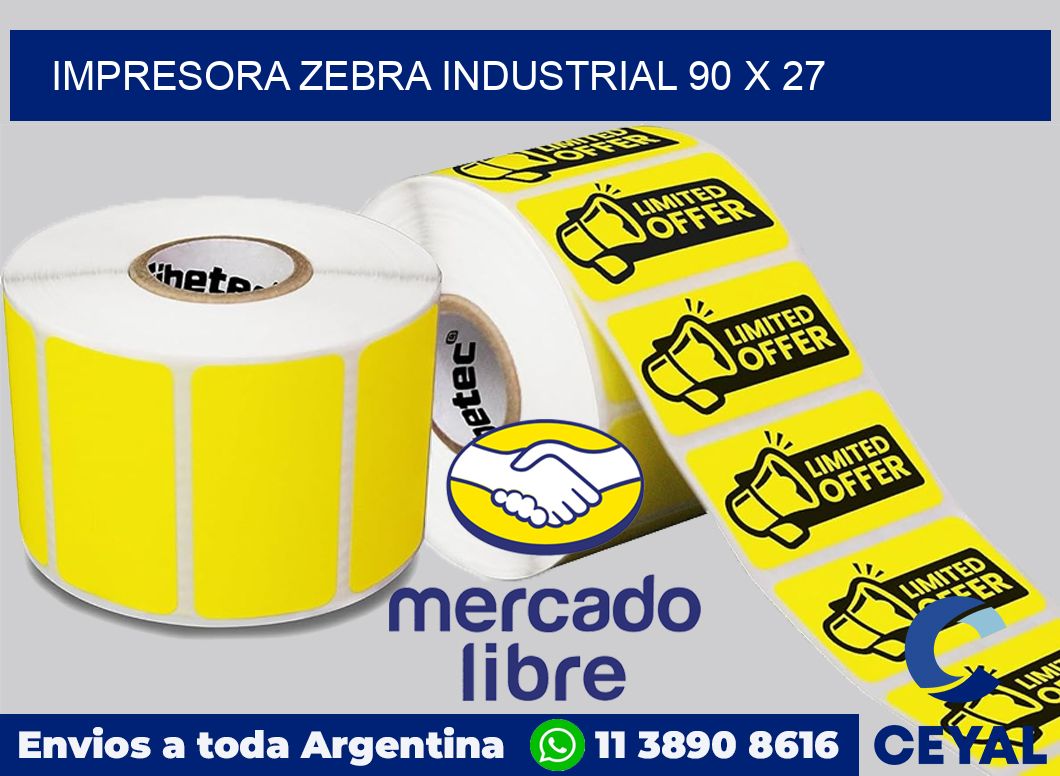 Impresora Zebra industrial 90 x 27