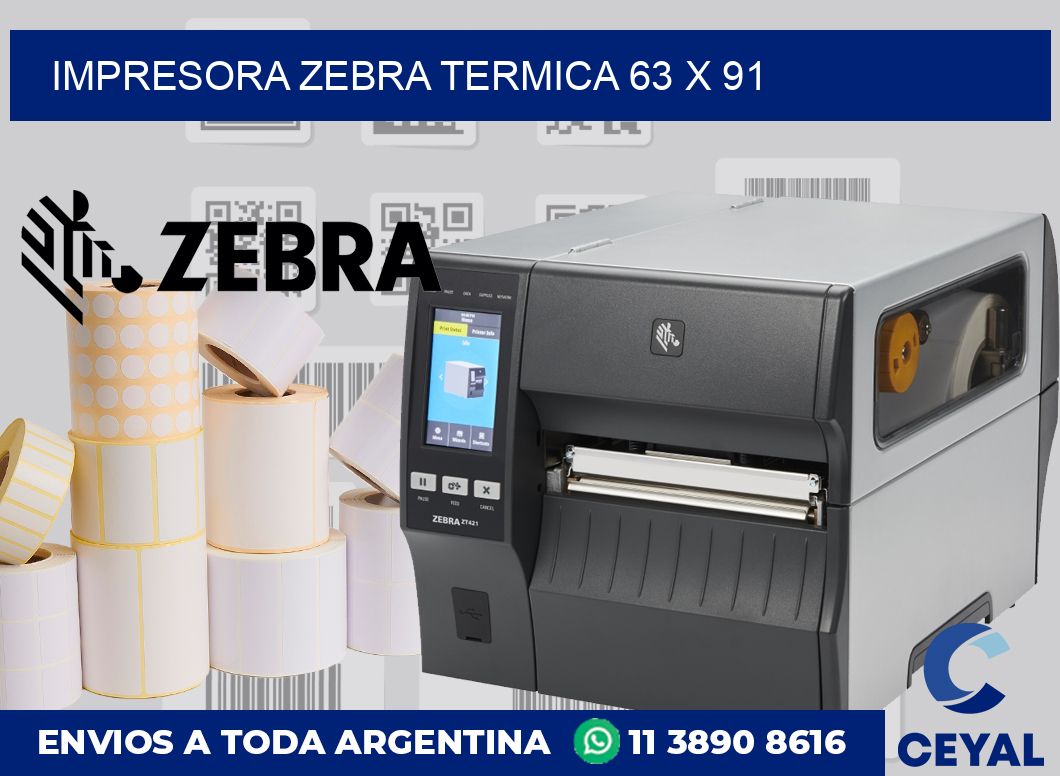 Impresora Zebra termica 63 x 91