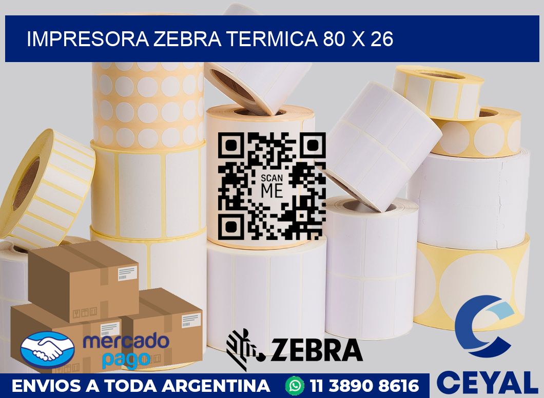 Impresora Zebra termica 80 x 26