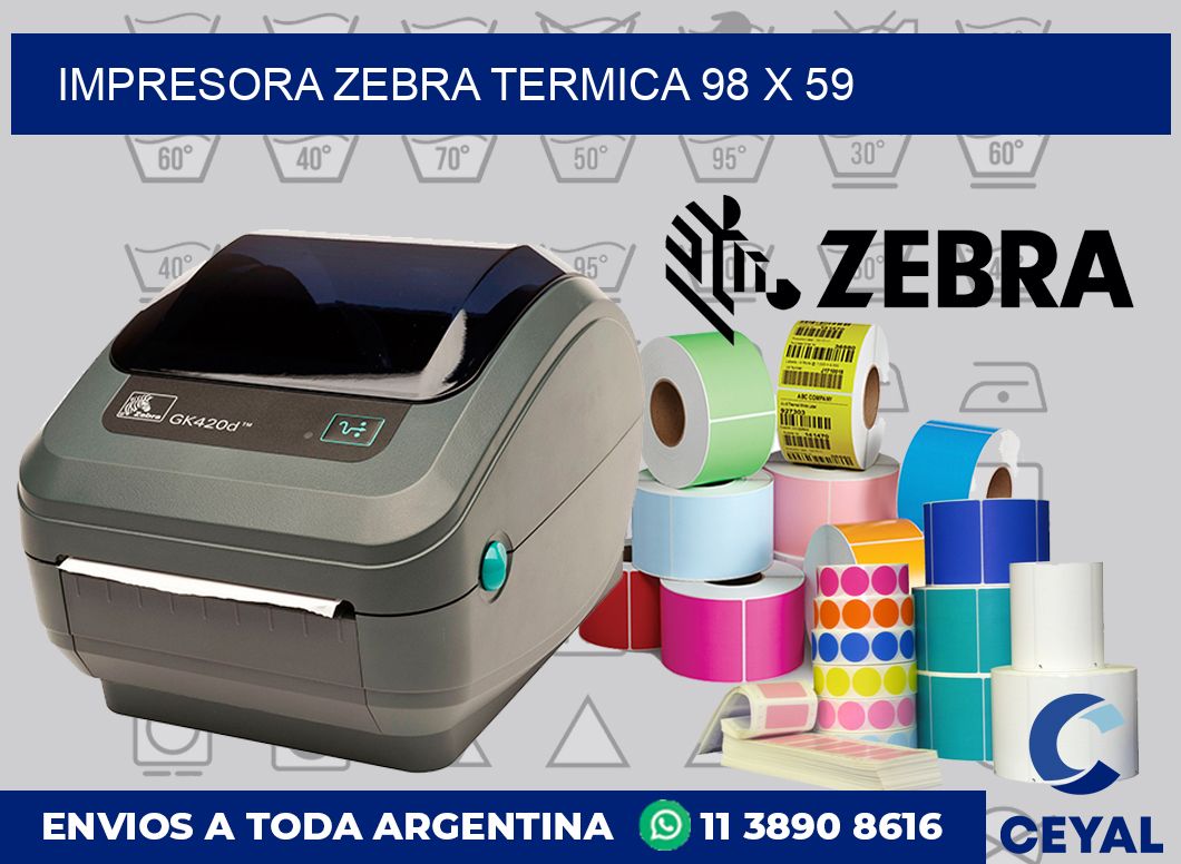 Impresora Zebra termica 98 x 59