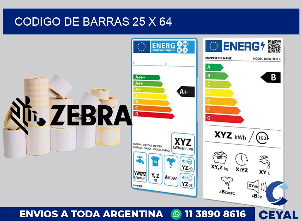 codigo de barras 25 x 64