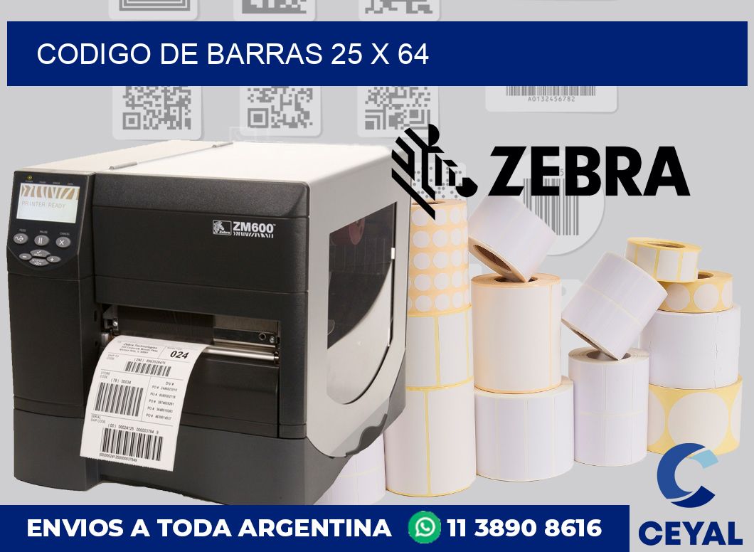 codigo de barras 25 x 64