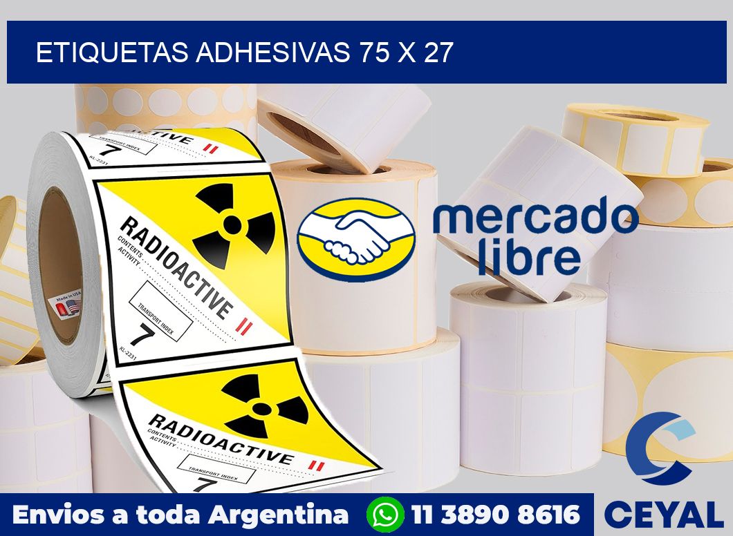 etiquetas adhesivas 75 x 27