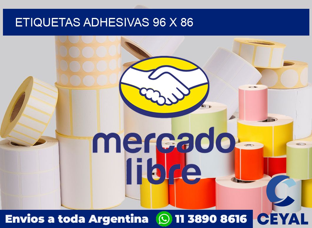 etiquetas adhesivas 96 x 86