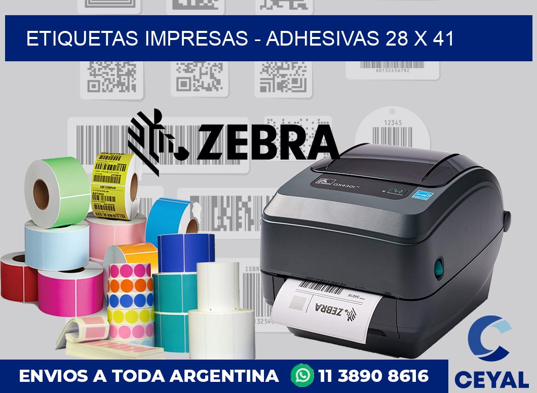 etiquetas impresas – Adhesivas 28 x 41