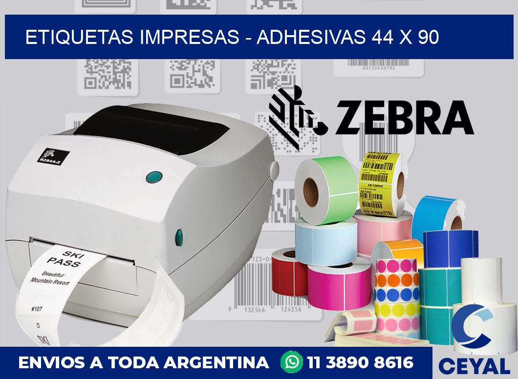 etiquetas impresas - Adhesivas 44 x 90