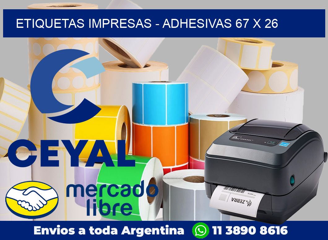 etiquetas impresas – Adhesivas 67 x 26