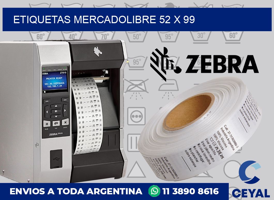 etiquetas mercadolibre 52 x 99