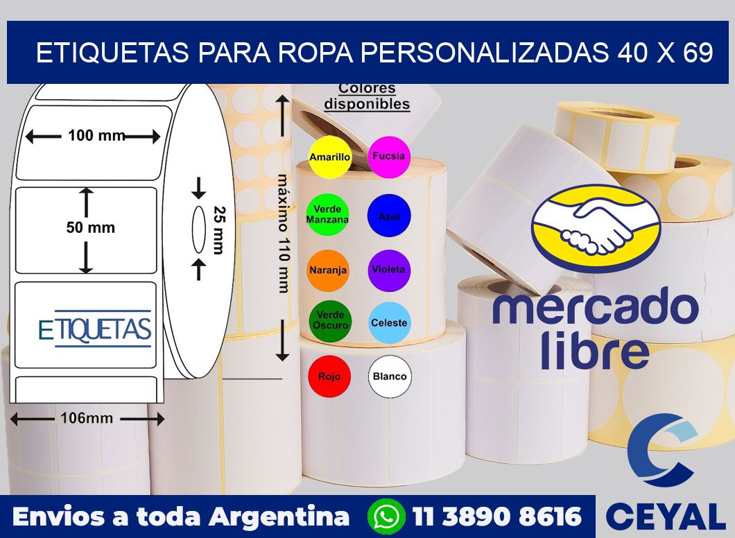 etiquetas para ropa personalizadas 40 x 69